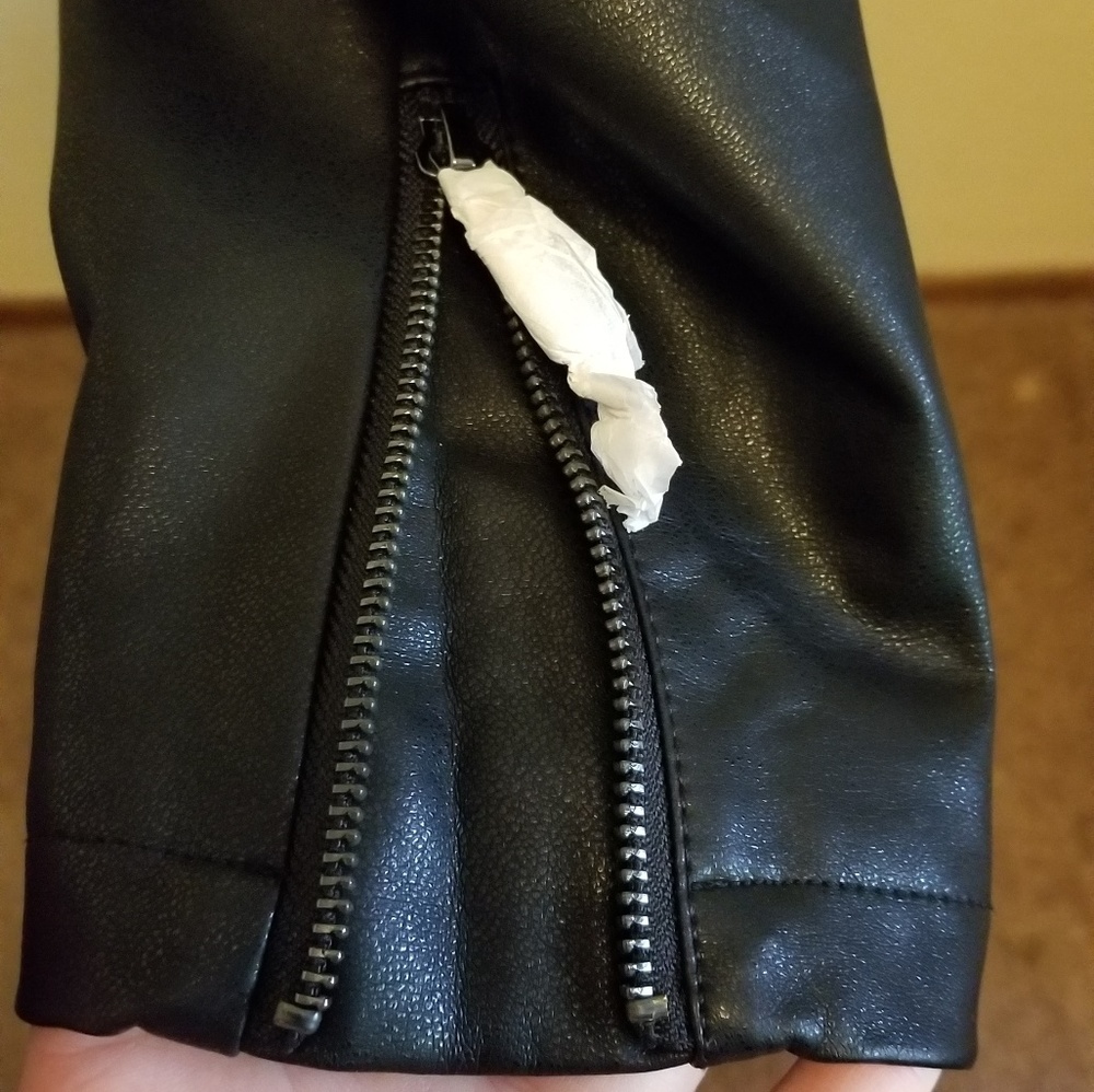 Pamela Dennis Faux Leather Moto Jacket 1X - Picture 8 of 8